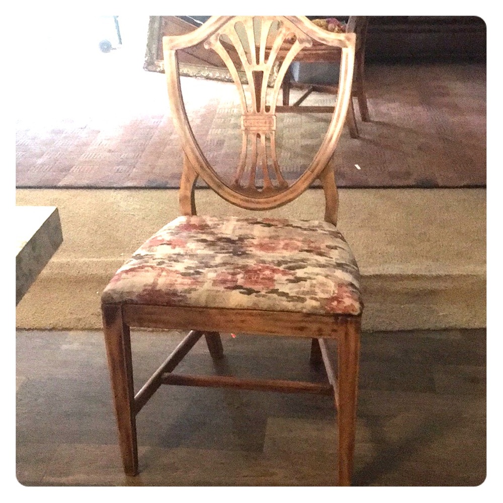 Refurbished old wooden chairs